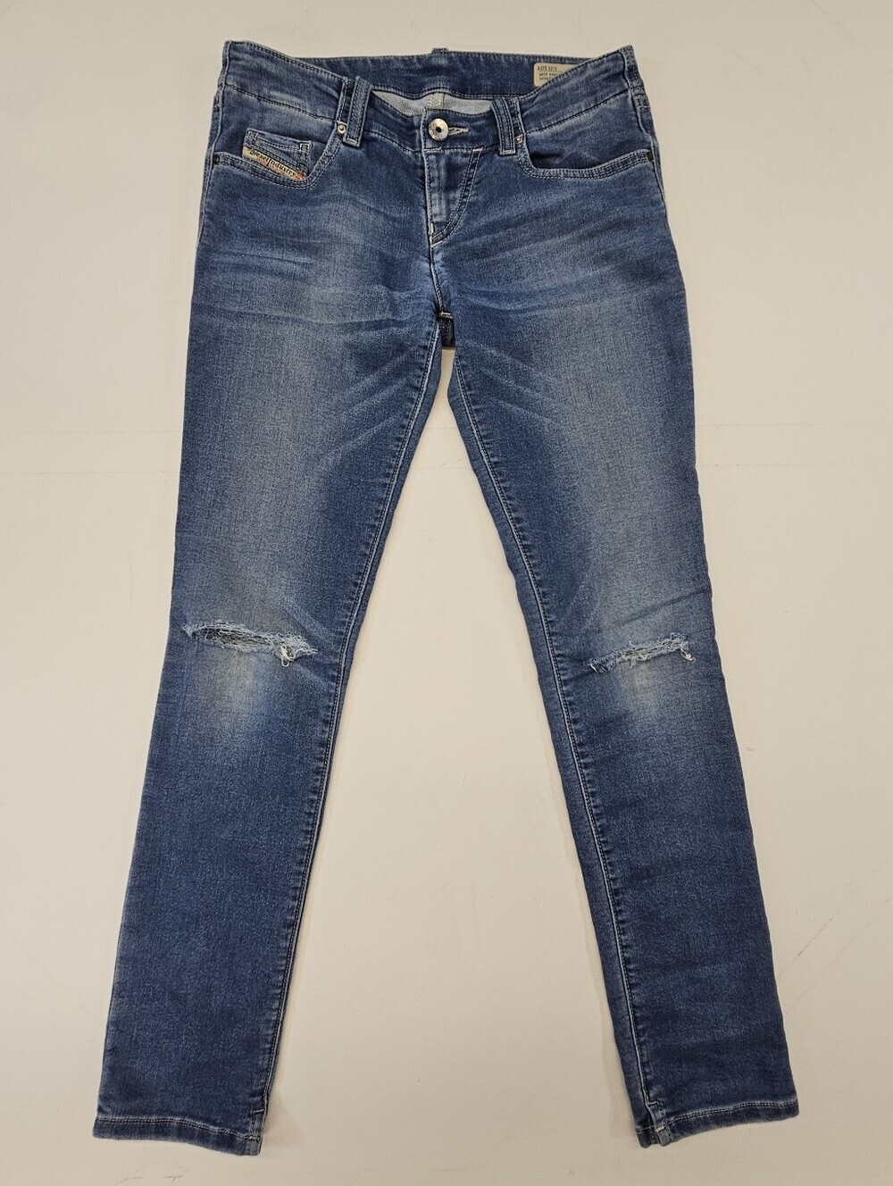 Diesel Kid Grupee JS Super Slim Skinny 10y Blue Denim Jeans Stretch
